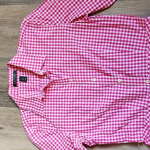 Lauren Ralph Lauren Pink Checkered Long Sleeve Dress - Picture 3 of 16